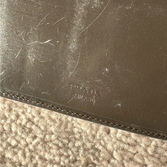 Prada Wallet - Spazzolato Portafoglio in Color Gray Smog with authenticity card - Picture 15 of 16
